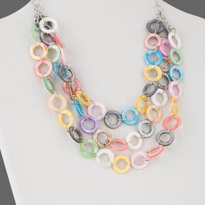 NEW -Mother of Pearl Circle Necklace
